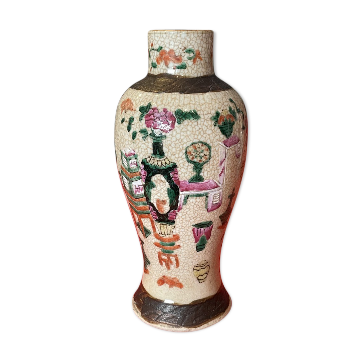 Ancient Asian porcelain vase