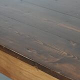 Authentic large French farmhouse antique XXL dining table with two drawers