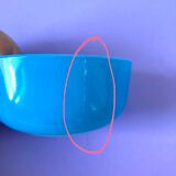 5 ramequins huile lesieur en verre bleu