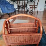 Rattan magazine holder