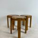 Mid-century stool trio, 1970