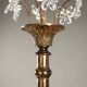 Lustre ancien style Empire en verre et métal doré, Italie, XXe siècle