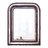 Ancien miroir Louis Phillipe, argenté à la feuille d'argent.