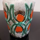 Ancien vase design des années 70 de Strehla keramik CDR 1302 Allemagne