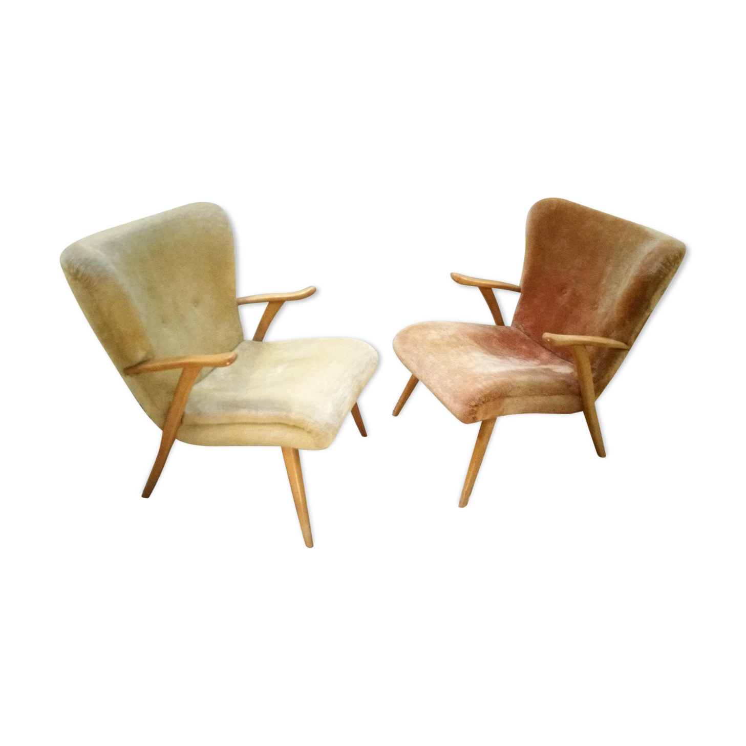 Lot of 2 Wing chairs chair Zig Zag