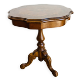 Side table with inlaid tripod legs