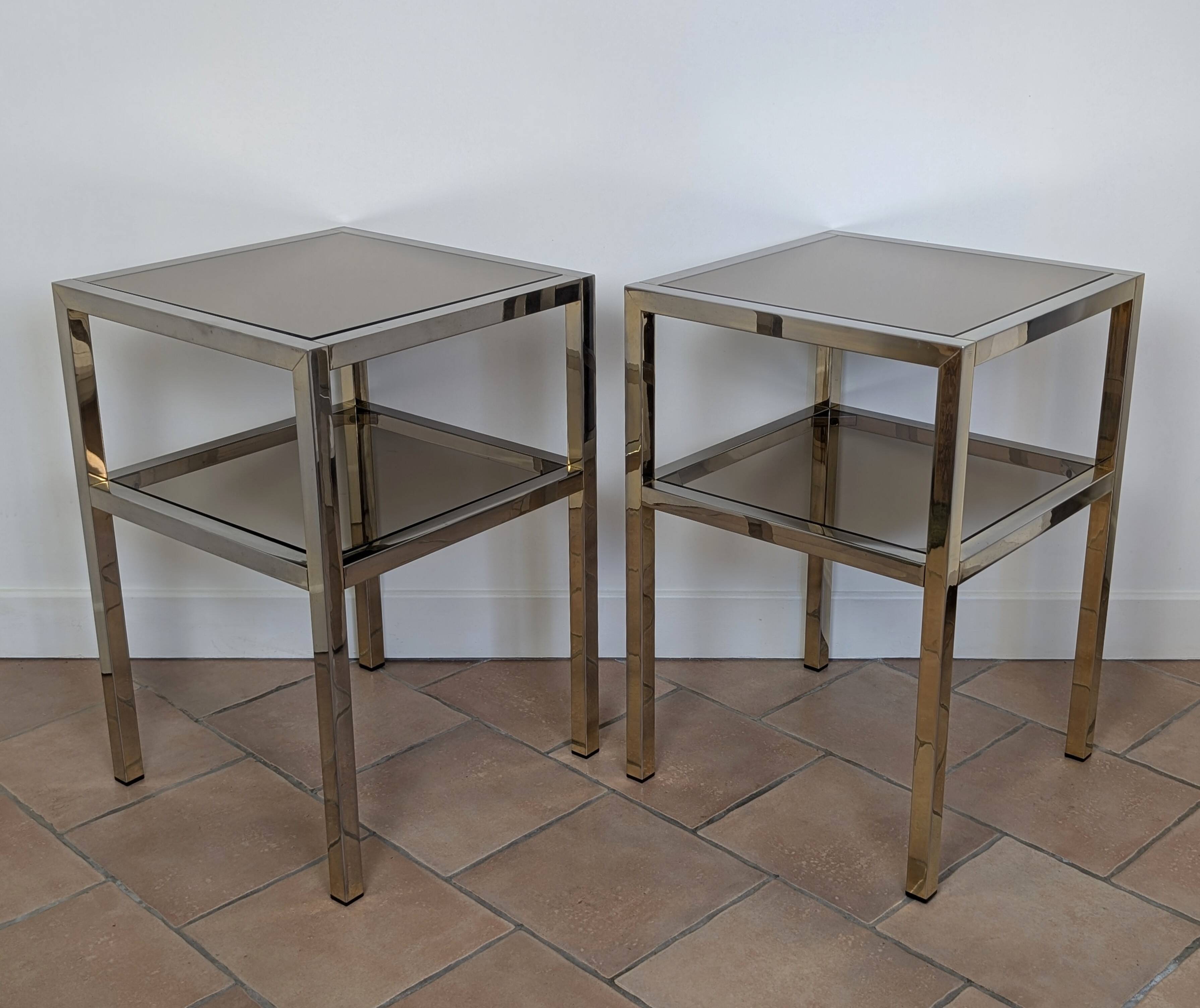 Chrome side tables/occasional tables