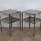 Side tables, chrome metal end tables