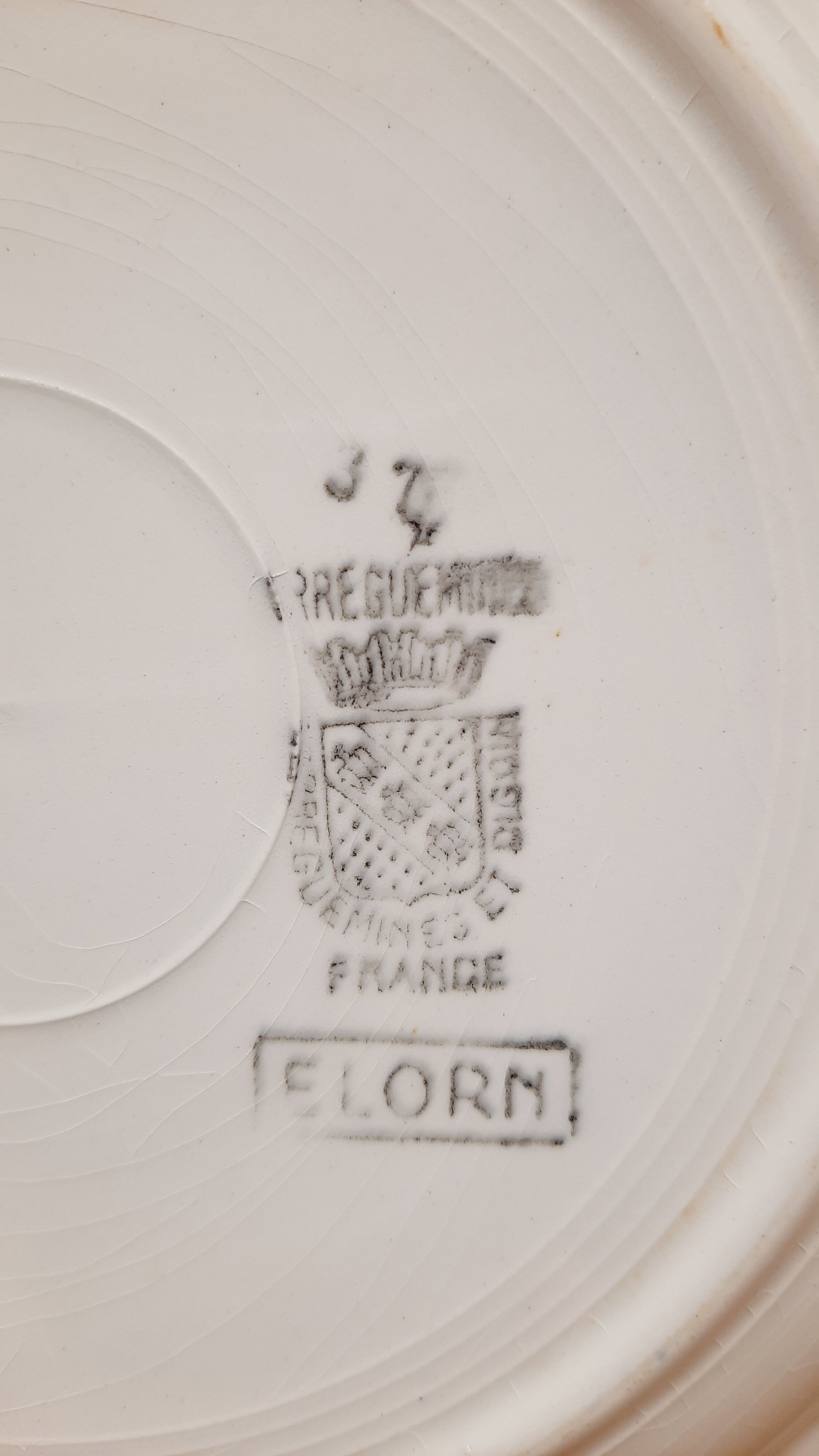 Set 3 assiettes plates Sarreguemines