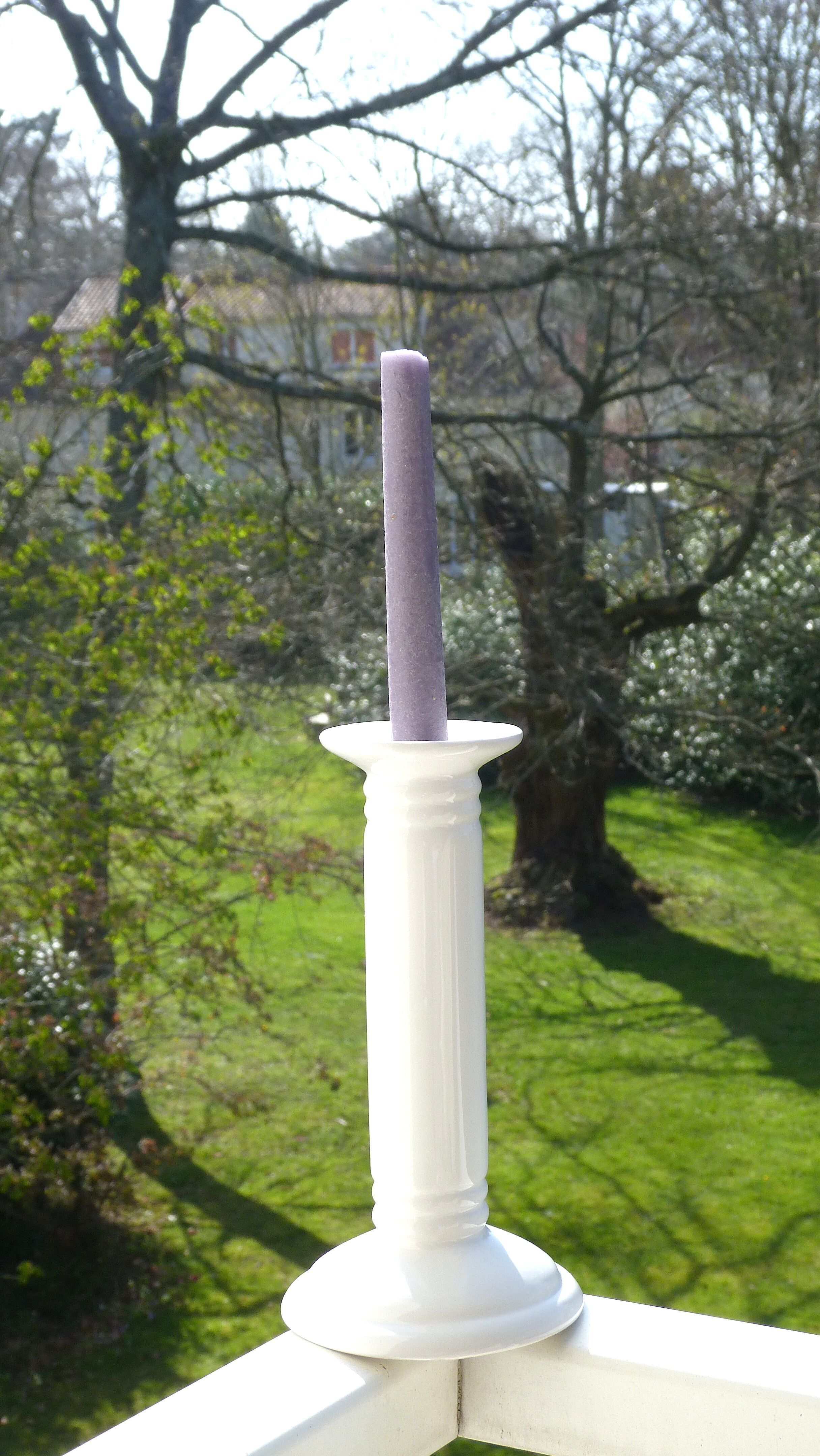 White porcelain candlestick