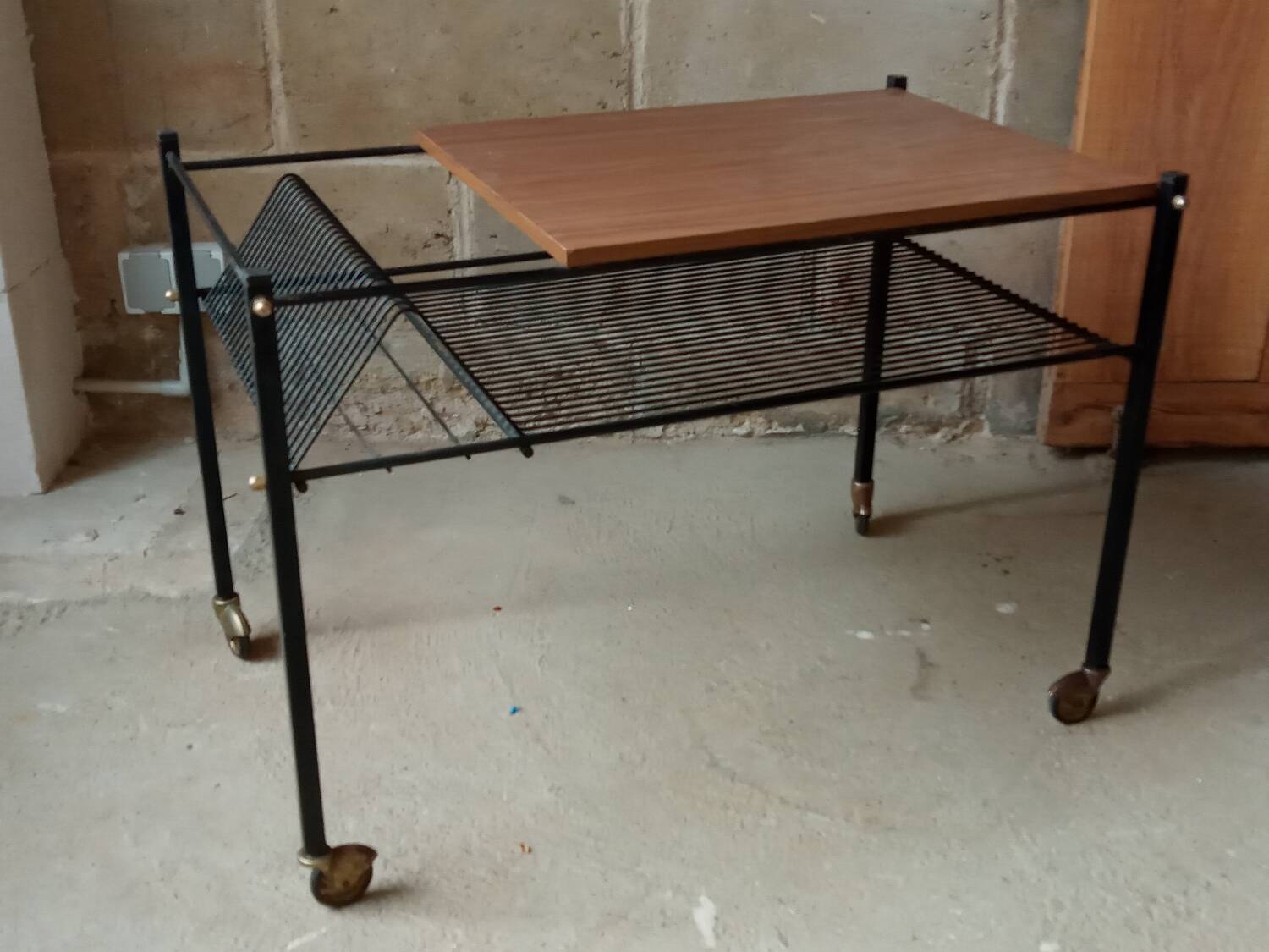 Vinyl and record player table