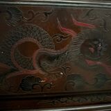 Chinese lacquer chest of drawers decorated with dragon late 19th century