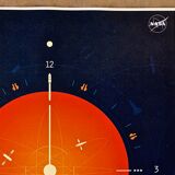 Deep space atomic clock orange lithographic printing of orange deep space