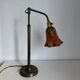 Vintage 1900 Clichy glass paste lamp, brass workshop desk - 60 cm