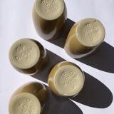 5 digoin cups speckled blond