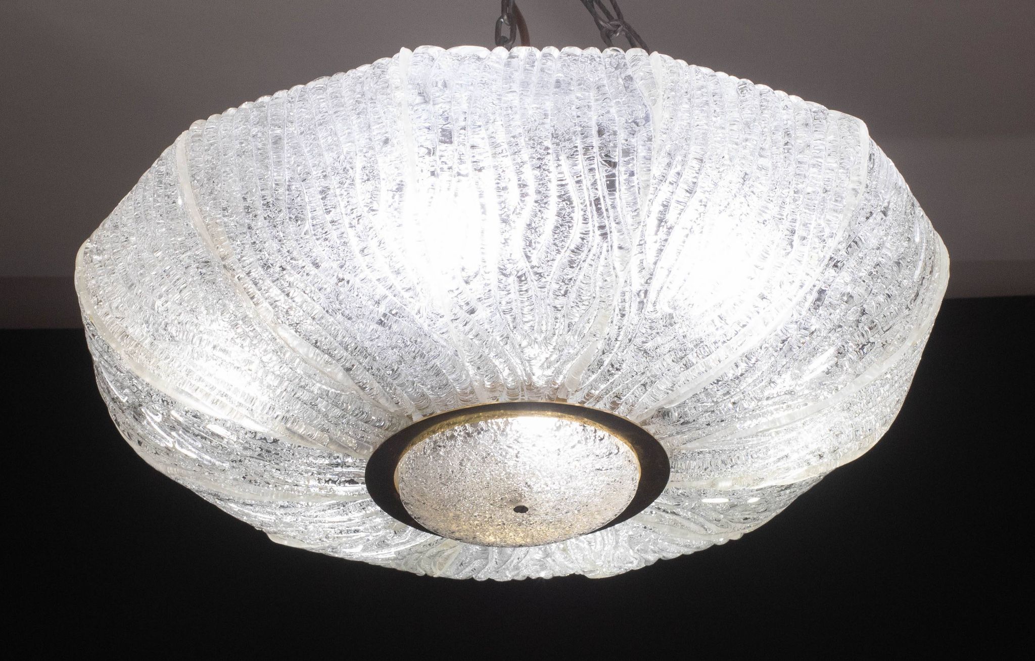 Luxurious Murano glass ceiling lamp model Royal by Barovier e Toso, 1970s