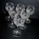 Set of 6 white wine glasses 1900 in cut crystal BACCARAT model 9157 catalog 1907 H13.5