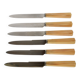 set of 6 large bakelite toothed knives 1960