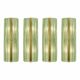 Contemporary Rectangular Murano Glass Wall Sconces With Chrome Finish – Set