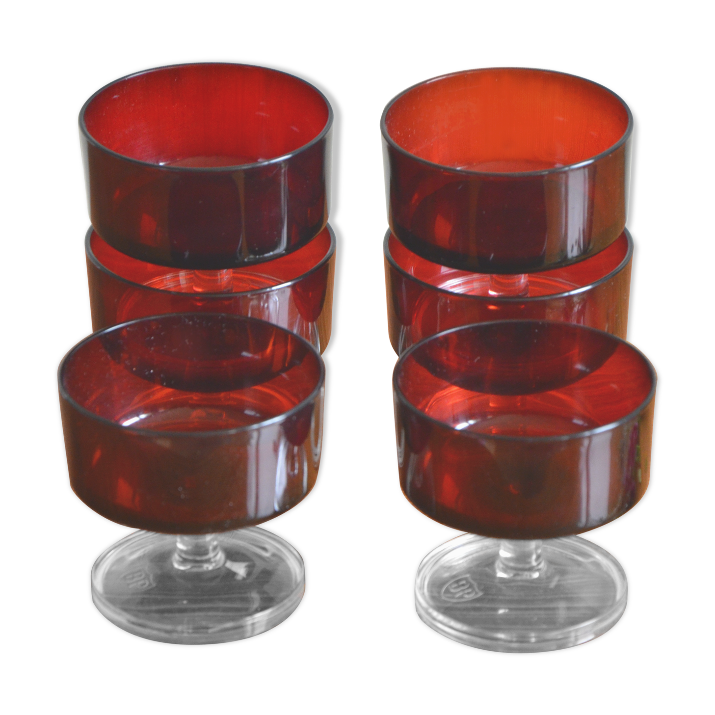 Lot of 6 Luminarc BP cups