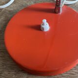 Lampe articulée en métal rouge, années 60