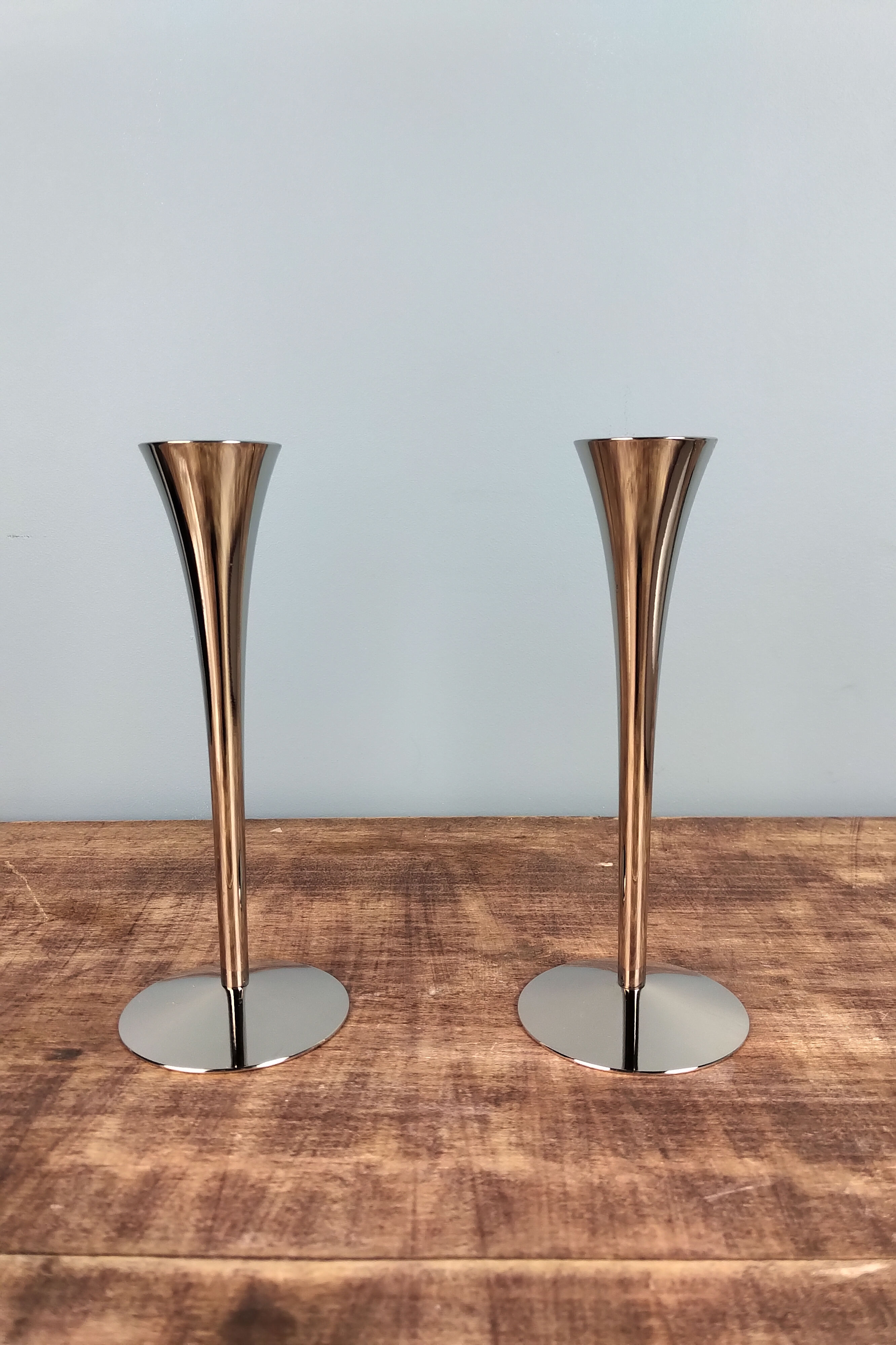 Pair of Solingen candle holders