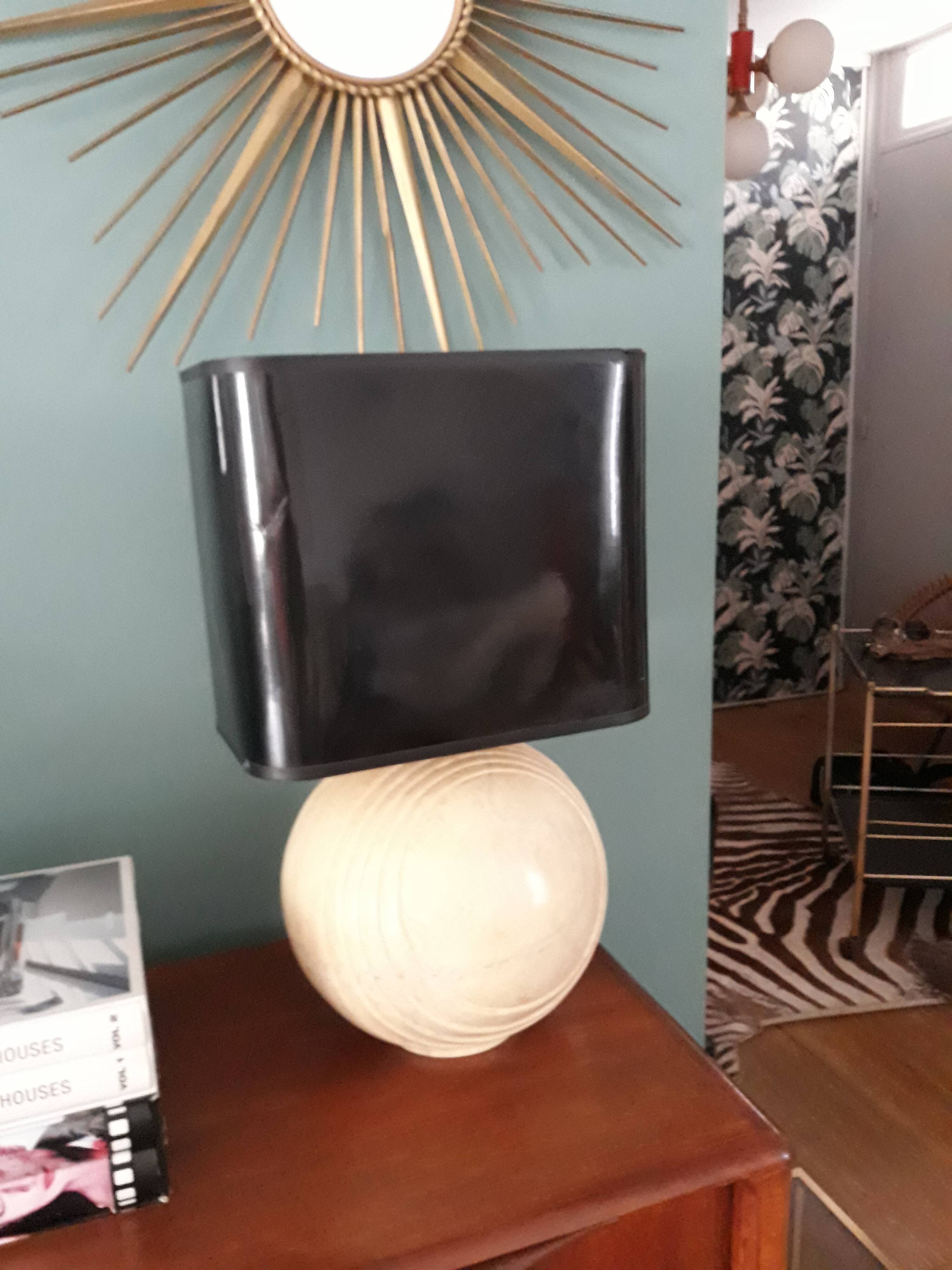 Big lamp way ceramic marble 70s