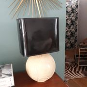 Lampe en céramique façon marbre années 70