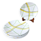 6 Vintage Gien Flat Plates Sarabande Model