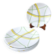 6 vintage Gien dinner plates in the Sarabande pattern.
