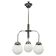 1940s Czech Bauhaus Chandelier with Opaline Glass Globes