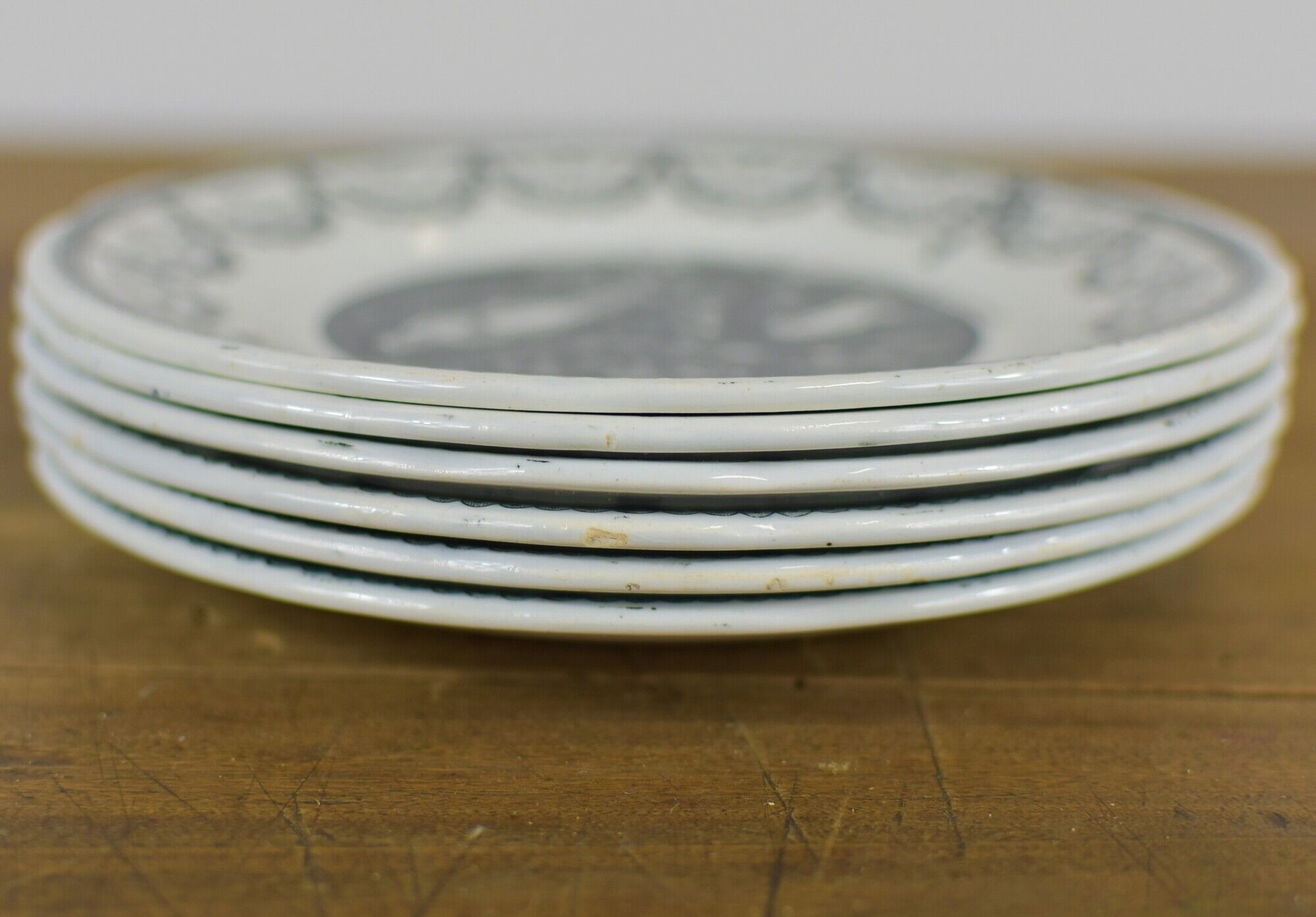 Set of 6 souvenir plates of Lourdes Digoin & Sarreguemines