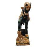 Vintage Ceramic Horse Plant Table, mid-century