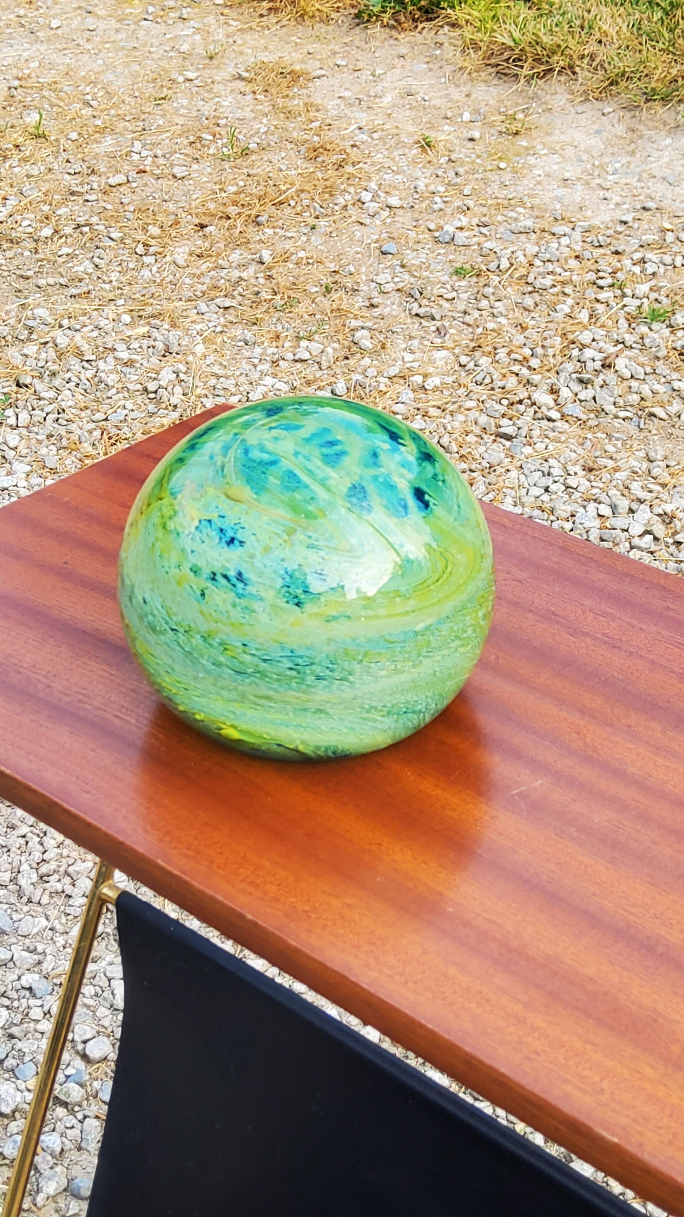 Sulfide Press- Murano glass paper signed Molina from the 70s