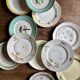 Lot de 12 assiettes plates vintage dépareillées