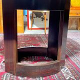 Vintage green sea marble and rosewood table from the 1970s.