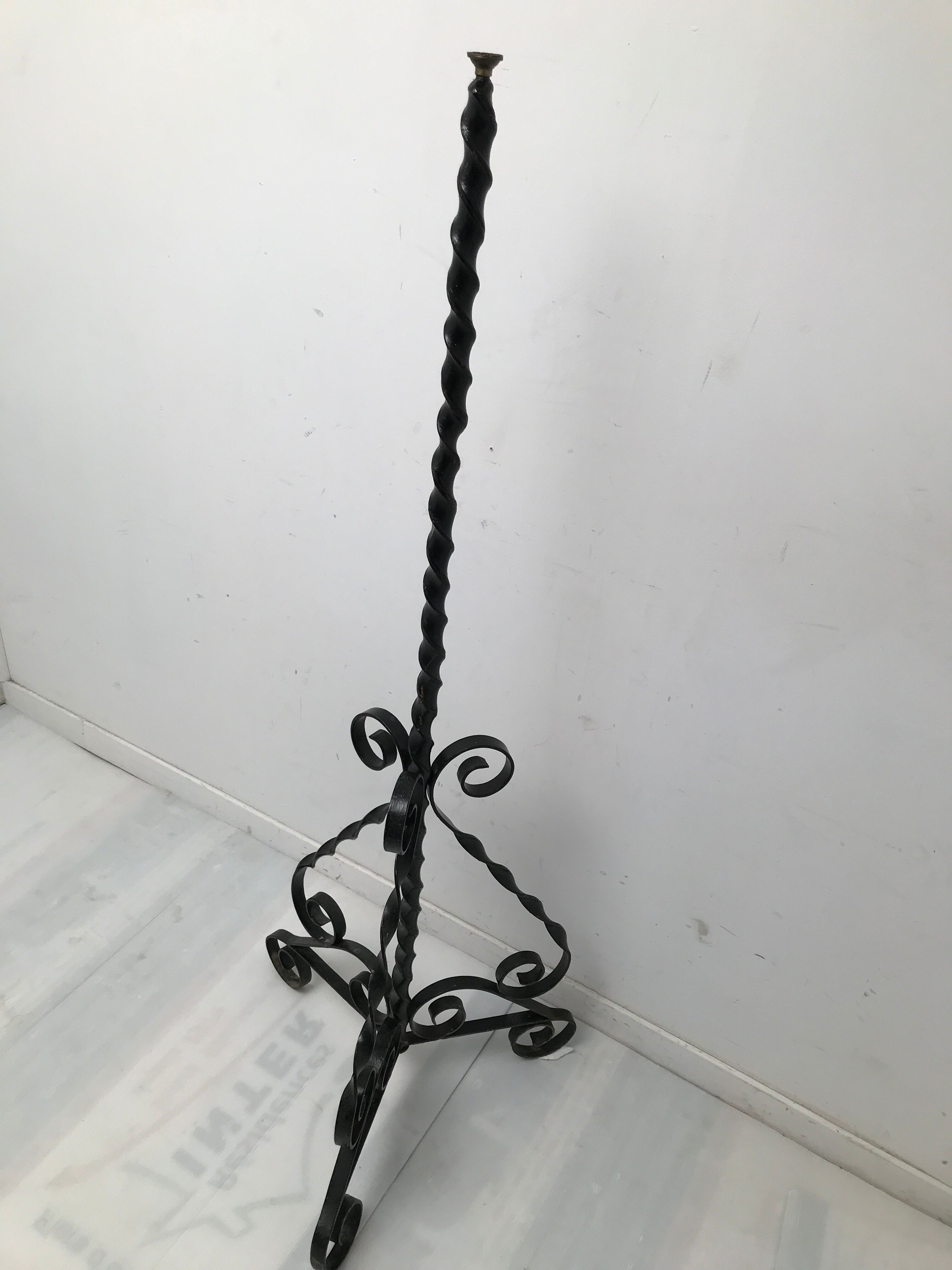 Wrought iron candle holder 60s