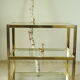 Table d'appoint roulante vintage style Hollywood Regency