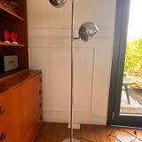 Vintage chrome floor lamp with double adjustable globe – 70s / Spa style