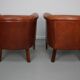 Vintage Dutch Leather Club Chairs, Set of 2