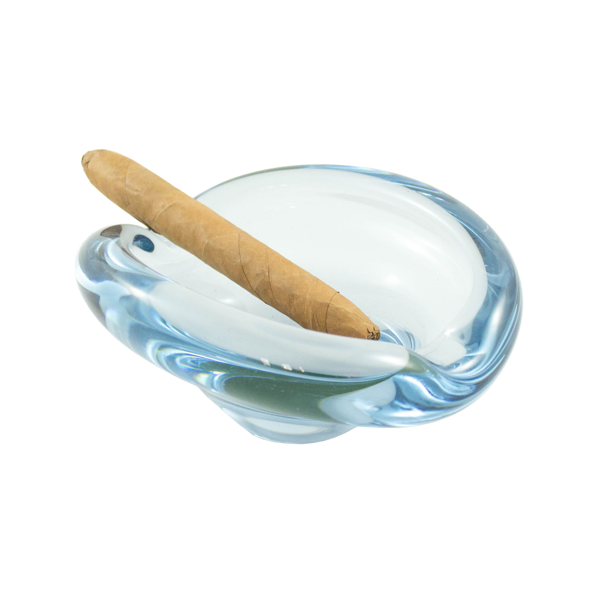 Aqua Ashtray by Per Lütken for Holmegaard, 1950 s