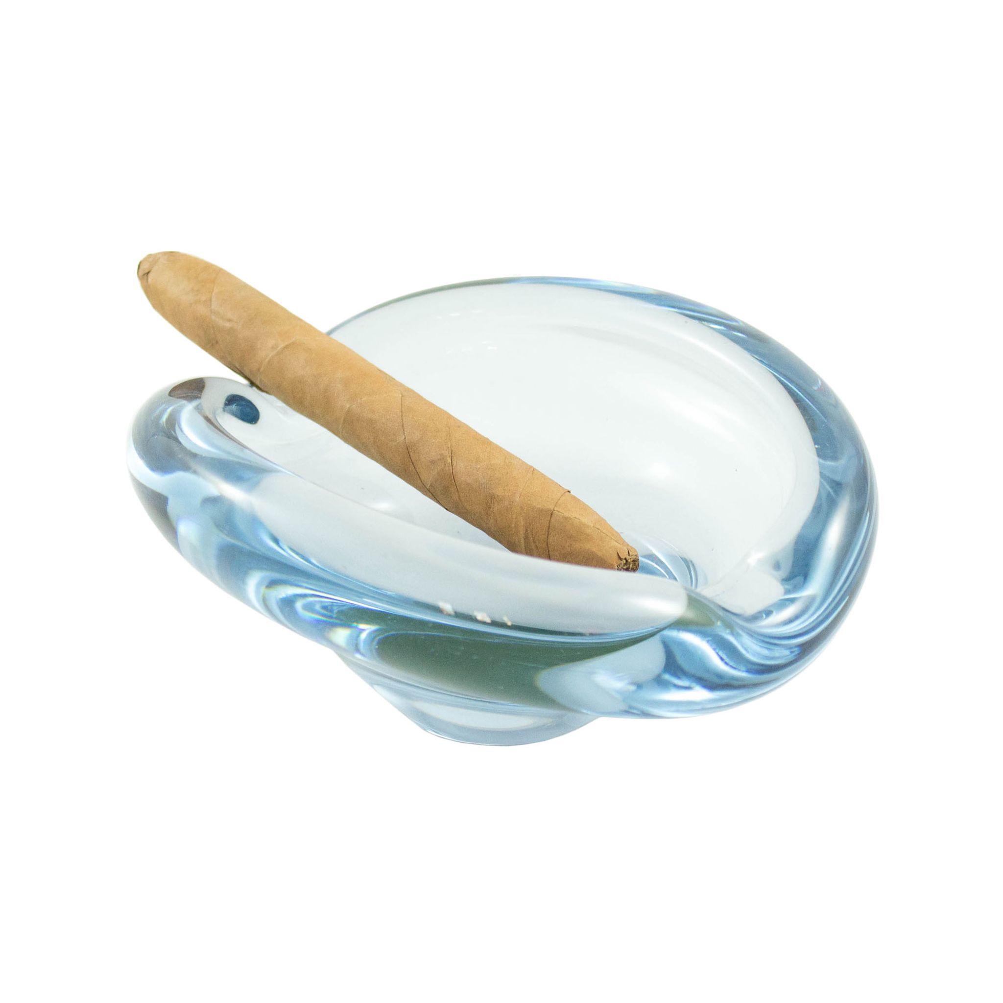 Aqua Ashtray by Per Lütken for Holmegaard, 1950 s
