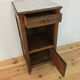 Rustic solid wood and white marble side furniture