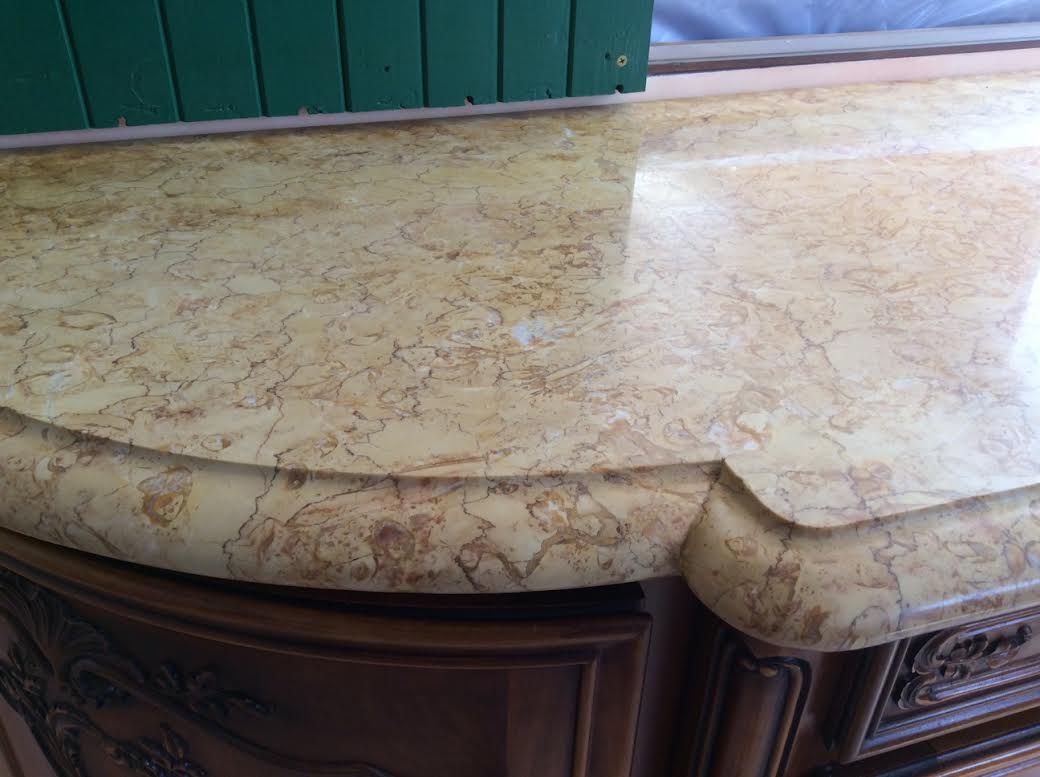 Ancient row with marble