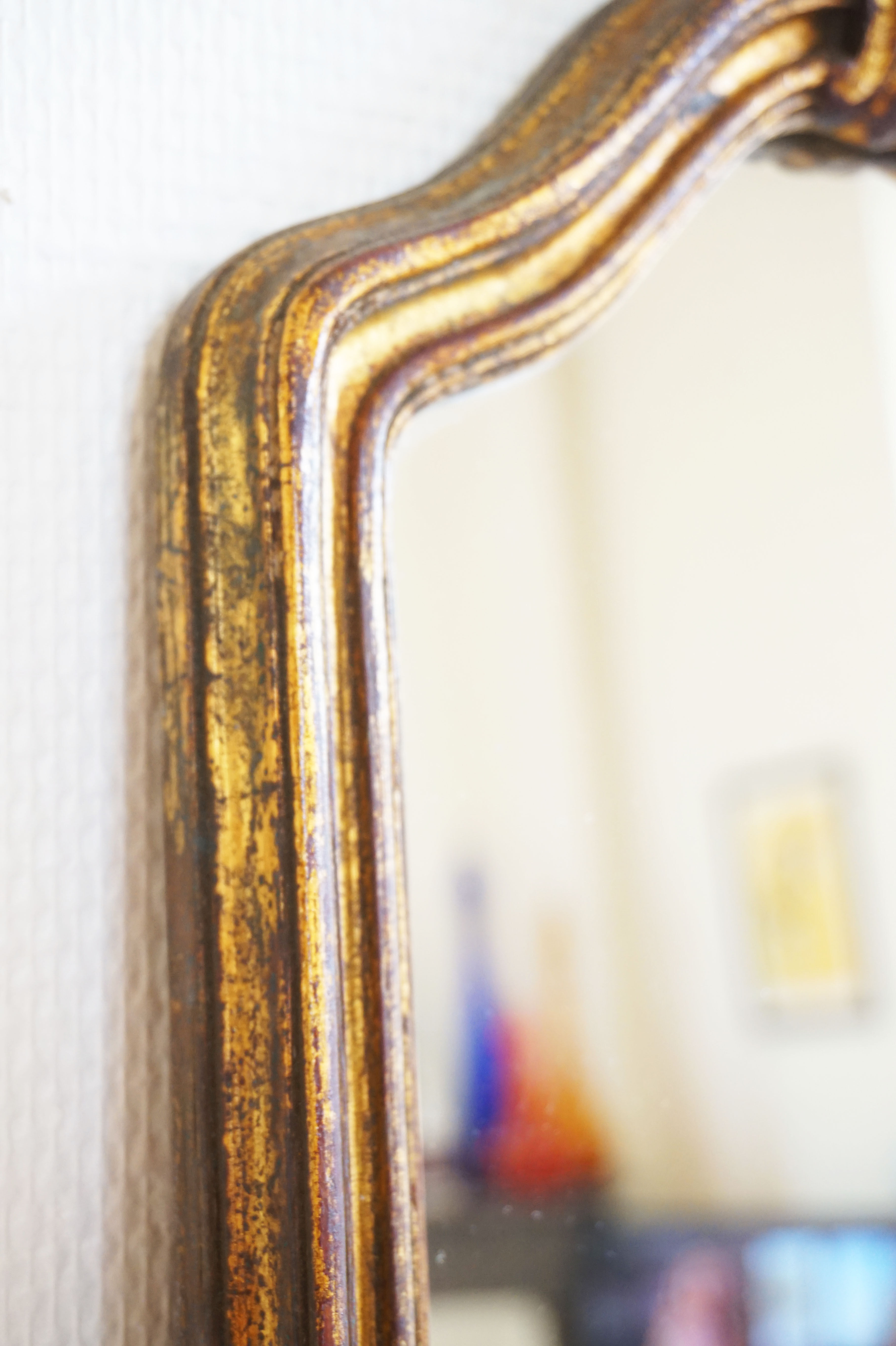 Golden vintage mirror 117x23cm