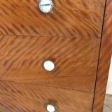 Storage unit art deco style in burled satinwood