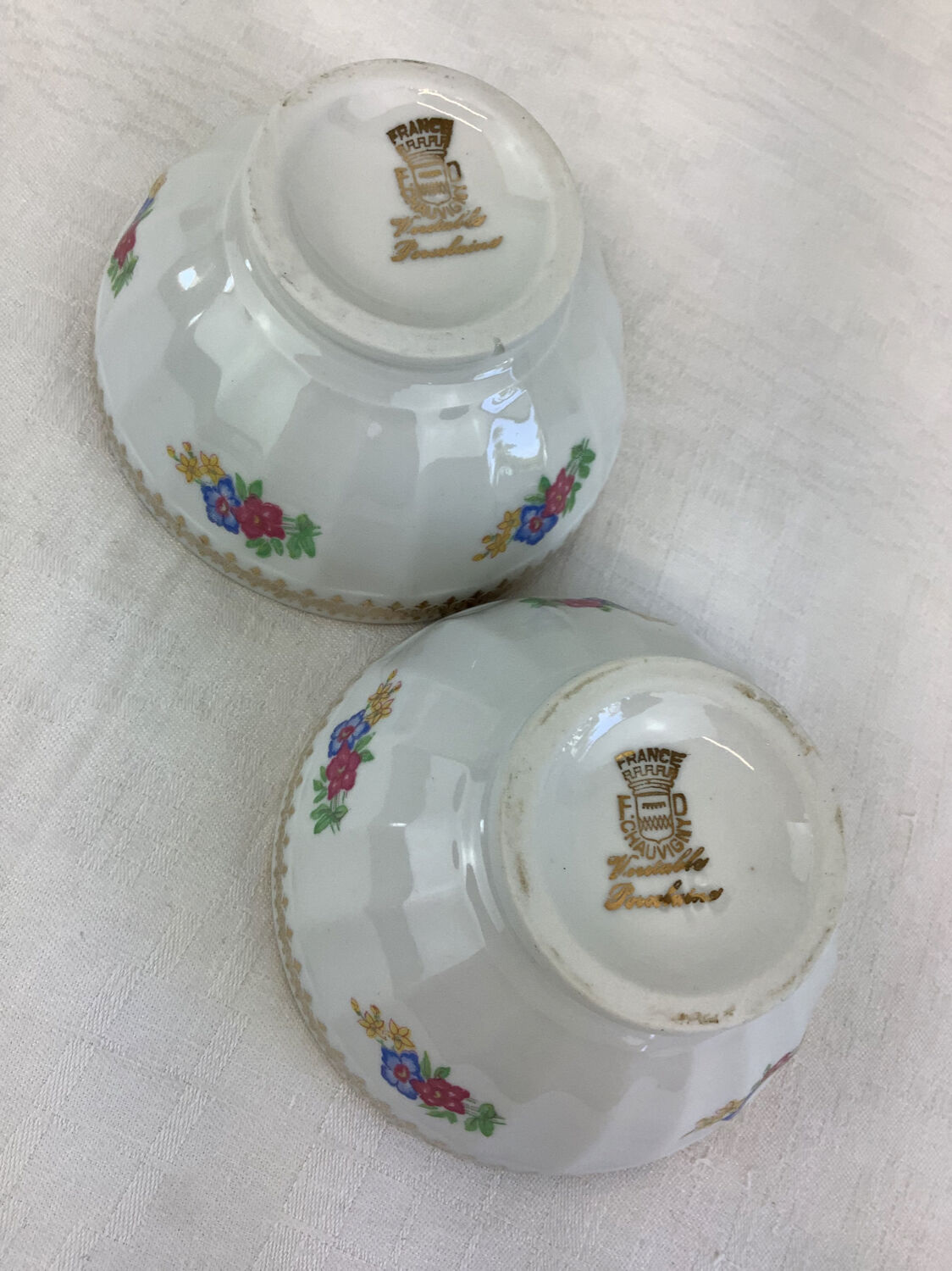 Duo of bowls Porcelaine france Limoges