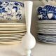 Vase, soliflore en opaline blanche