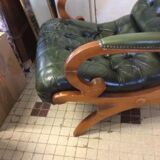 Fauteuil Chesterfield vert