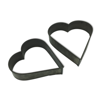 Set of 2 heart-shaped pastry molds